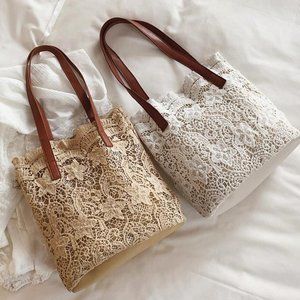 Lace handbag versatile one shoulder women's bag